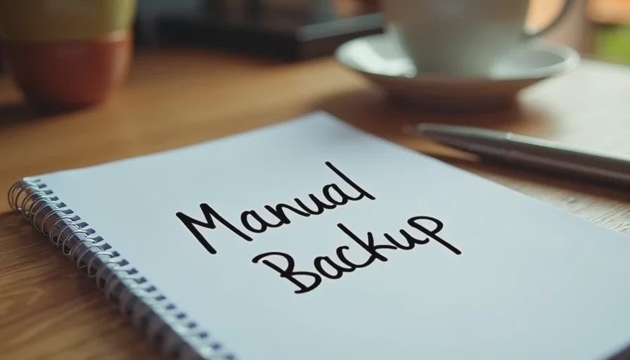 The lightweight backup note that kept work moving Short handwritten manual backup note for a failed automation, kept simple and tool-independent.